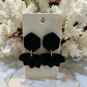 Black clay earrings for all occasions